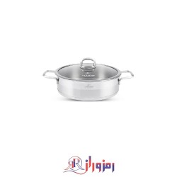 ماهیتابه دو دسته لایف اسمایل استیل اصلی سایز 28 مدل LIFEP12SHR